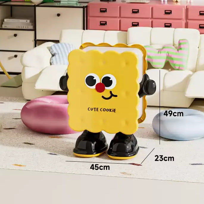 Kawaii Cookie Premium Living Room Trash Can
