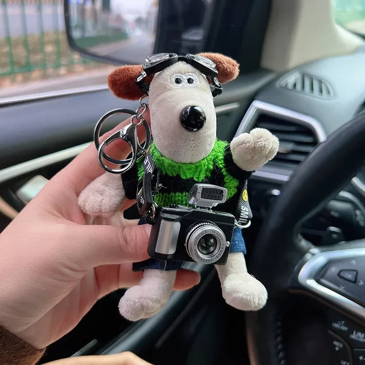 Gromit Camera Pup Plush Keychain