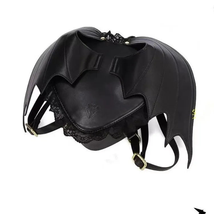 Nocturnia Harajuku Goth Bat-Wing Heart Bag