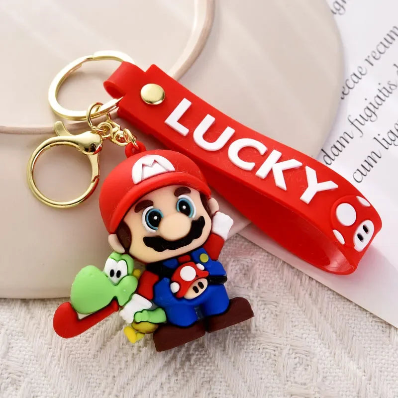 Mario Bros Lucky Skateboard Keychain
