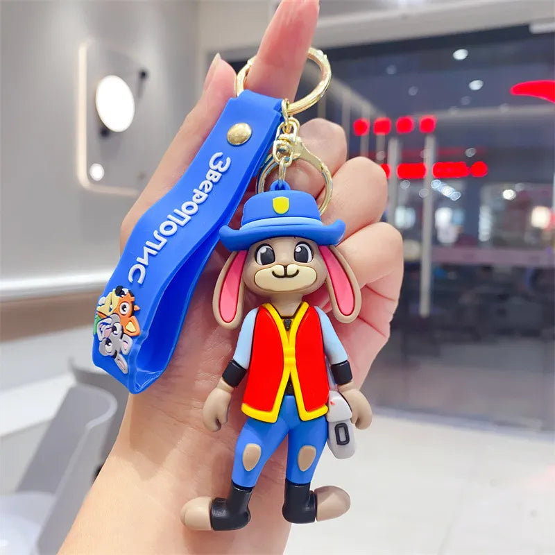 Zootopia 3D Silicone Figure Wristlet Keychain