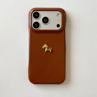 Golden Pony Luxe Textured Phone Case (For iPhone)
