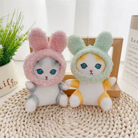 Mofusand Fuzzy Bunny Plush Keychain