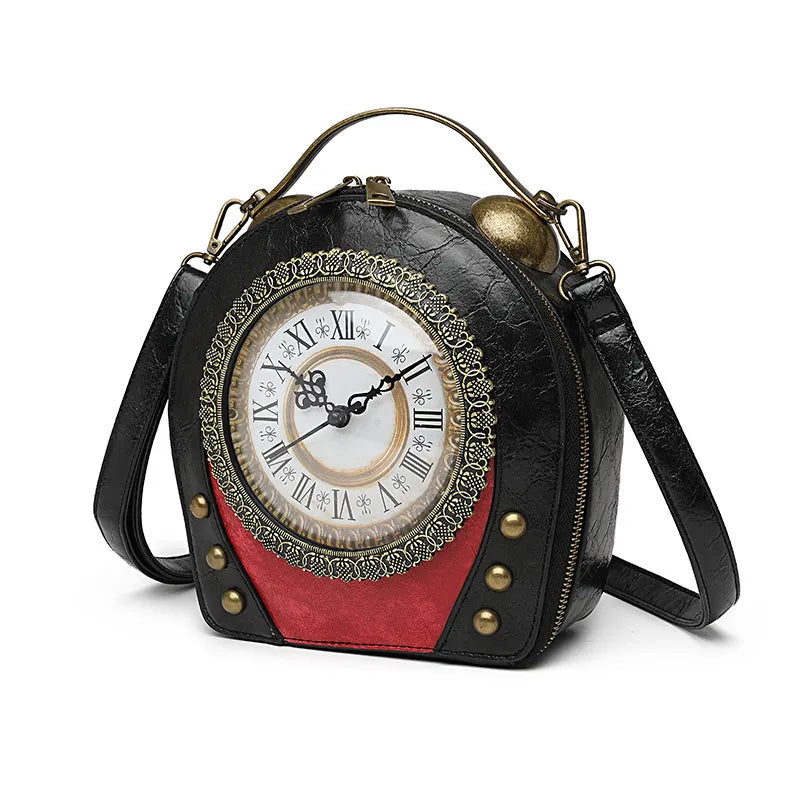 Steampunk Dial Premium Clock Novelty Handbag