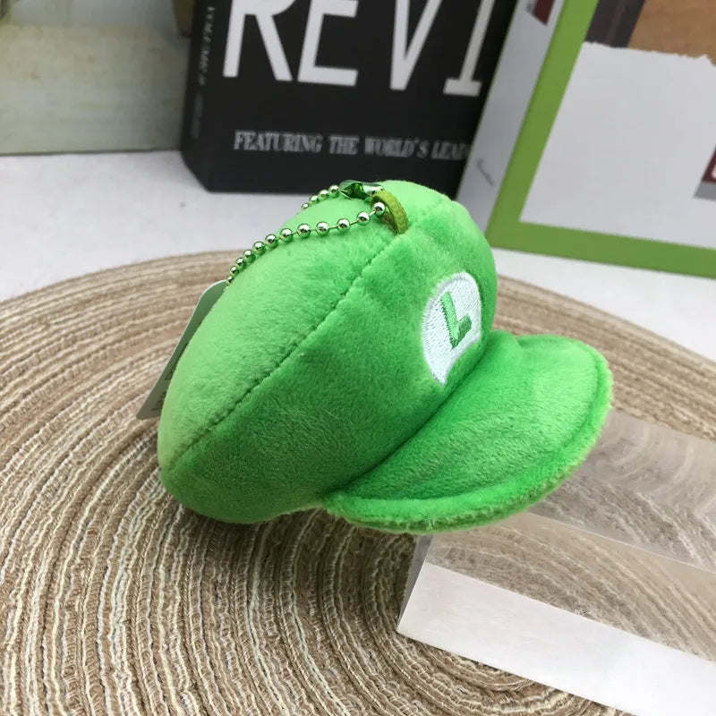 Super Mario Bros Cap Plush Keychain