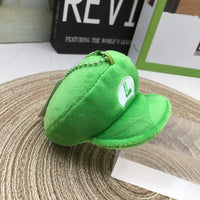 Super Mario Bros Cap Plush Keychain