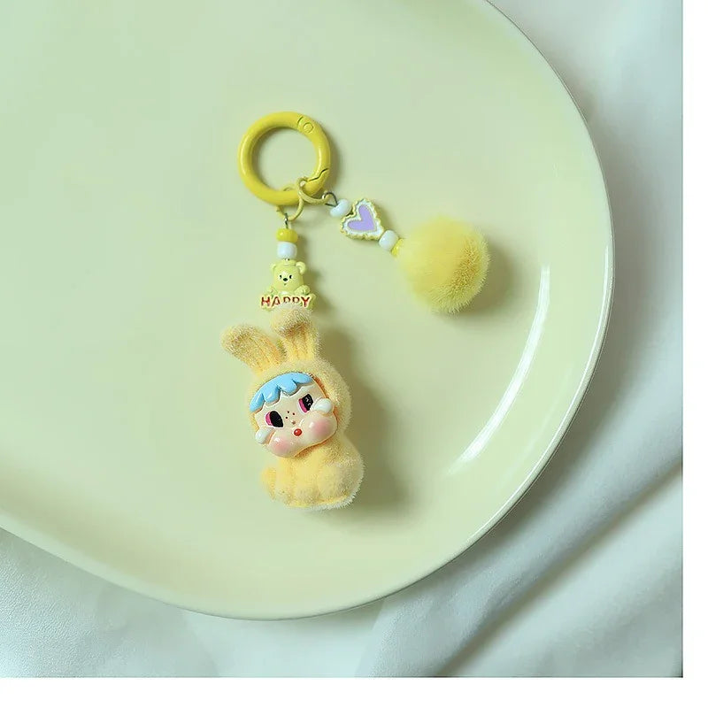 Cry Baby Velvet Tears Flocked Keychain