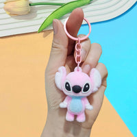 Stitch & Angel Velvet Bond Keychain
