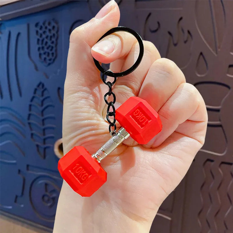 Dumbbell Gym Motivation Keychain