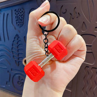 Dumbbell Gym Motivation Keychain