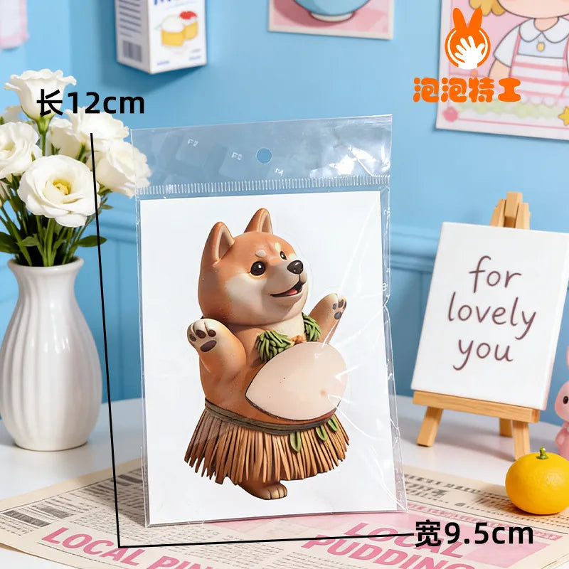 3D Chubby Puppy Belly Squishy Fidget Sticker