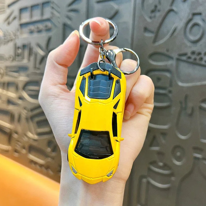 Pullback Die-cast Sports Car Keychain