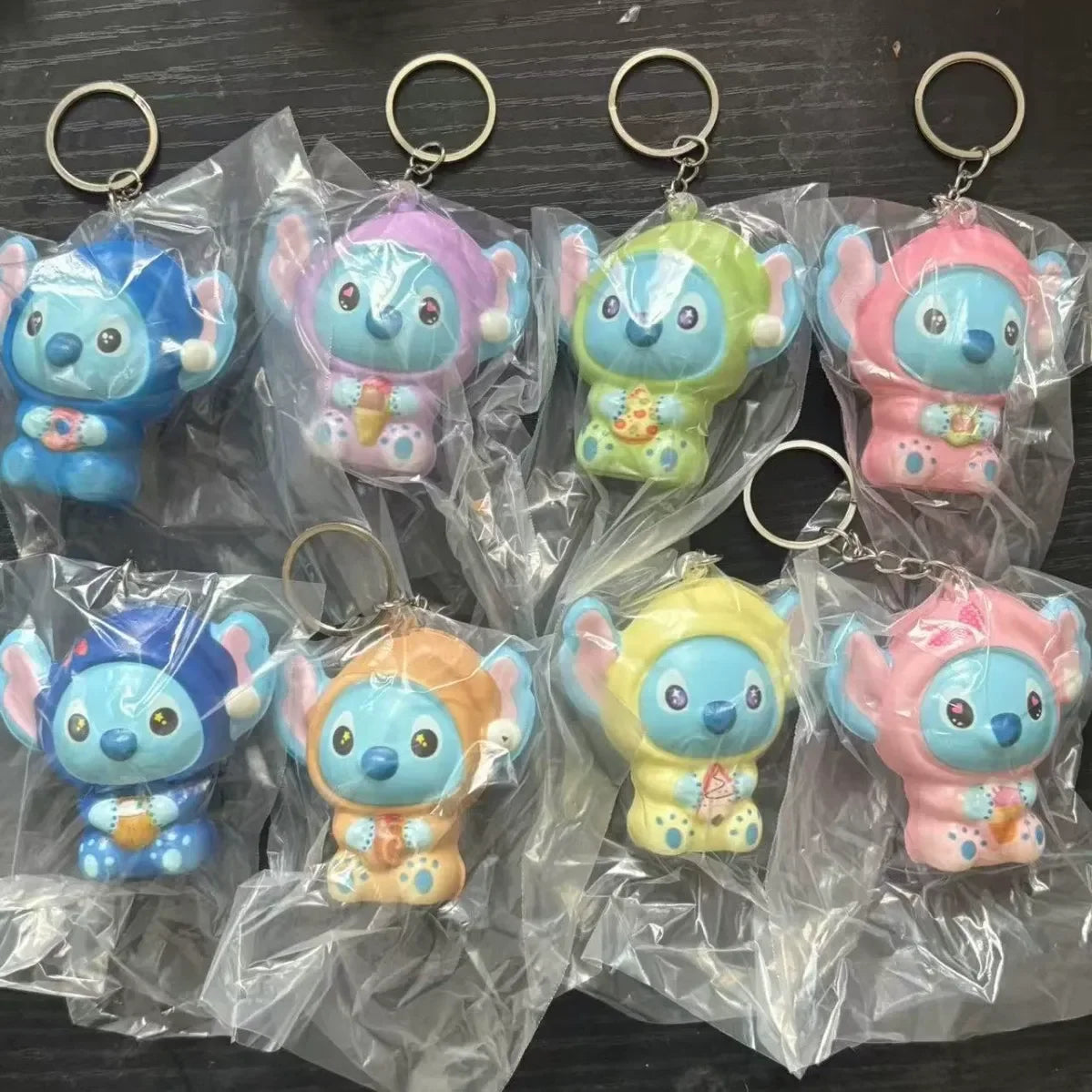 Stitch Eat Before Sleep Squishy Keychain