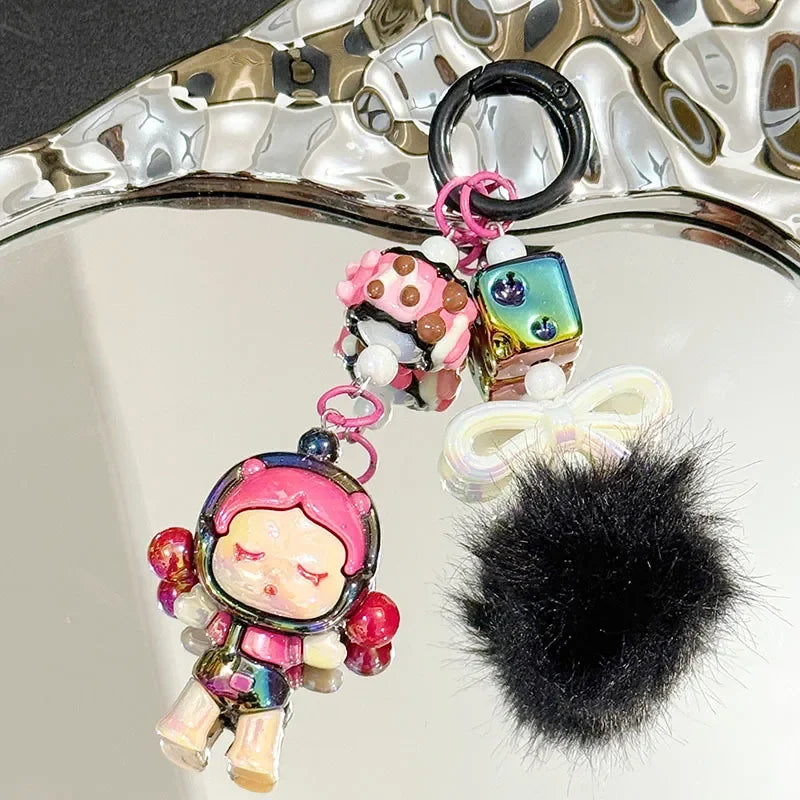 Skullpanda Puffy Punk 3D Keychain