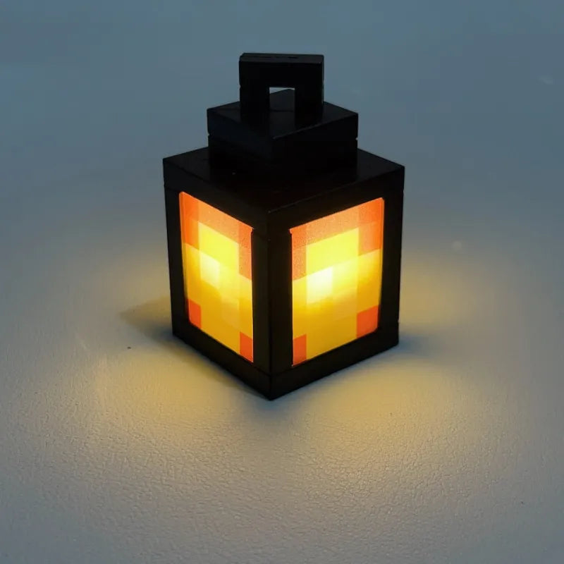 Minecraft Lantern LED Glowing Keychain