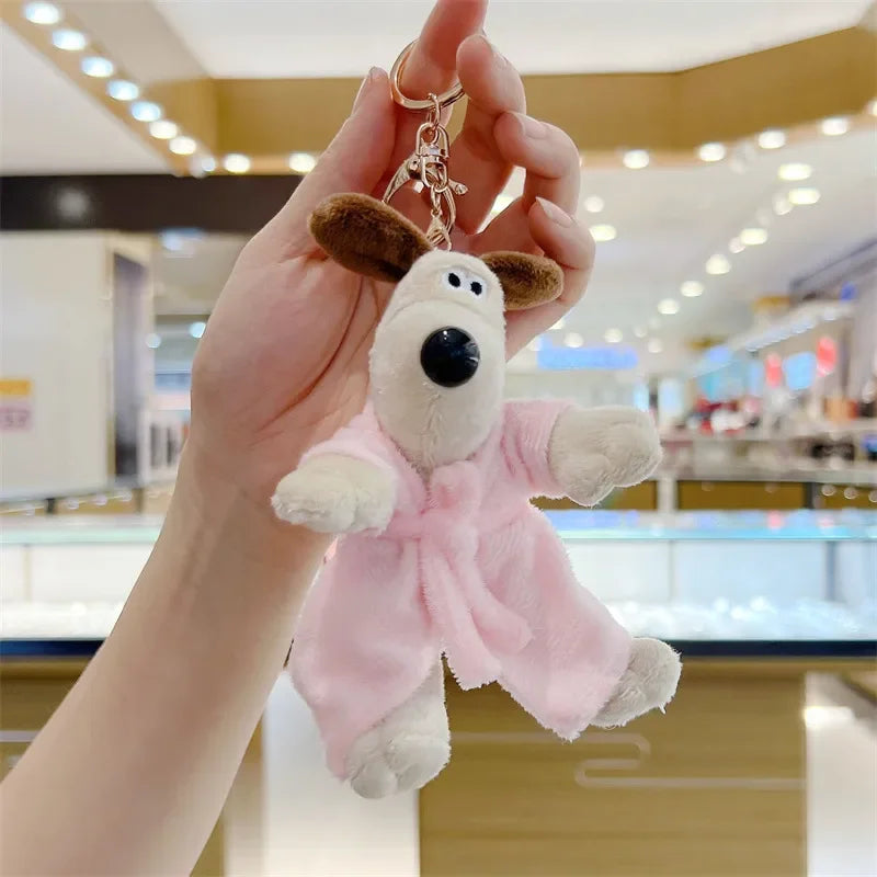Gromit Genius Bathrobe Plush Keychain