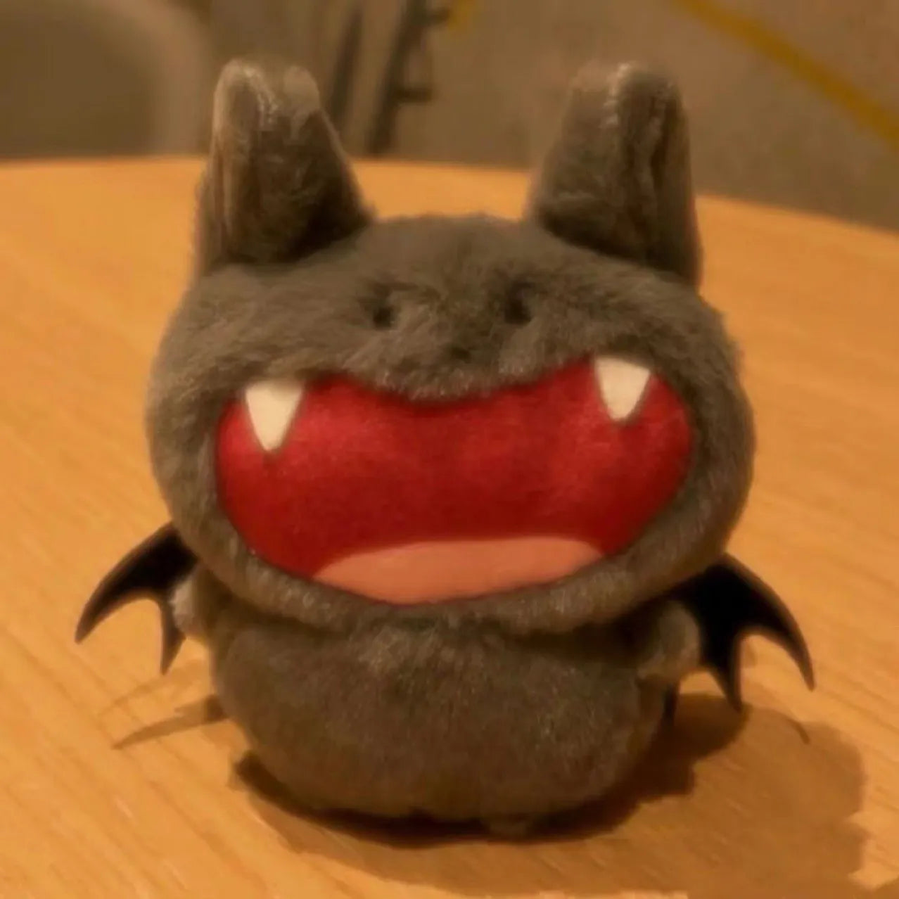 Ultra-Fluffy Laughing Bat Plush Keychain