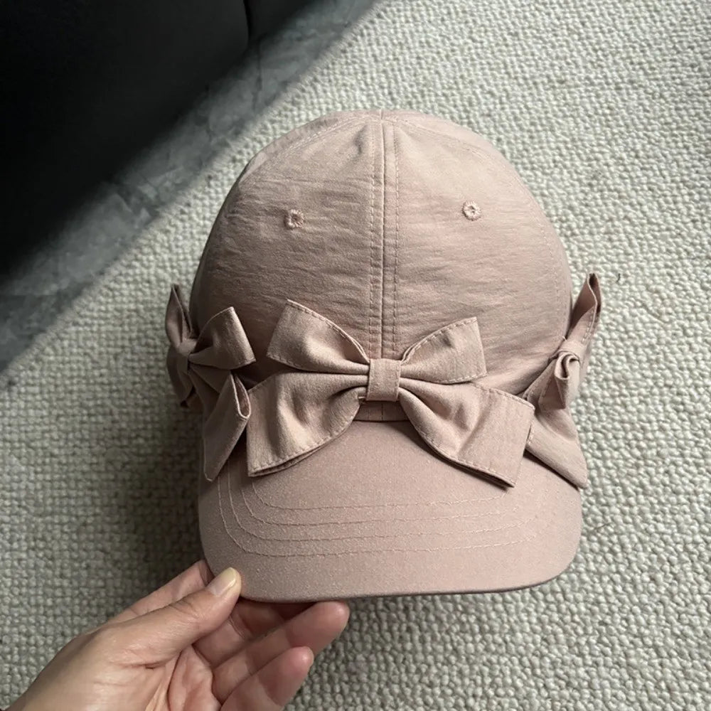 MOBANINA Bow Laced Breathable Baseball Cap