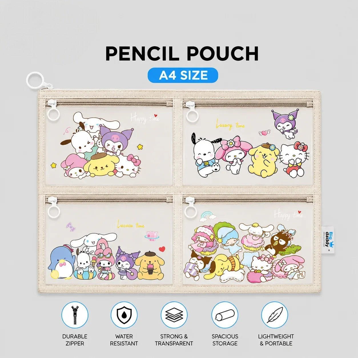 Sanrio All-Stars Kawaii A4 Document Pouch