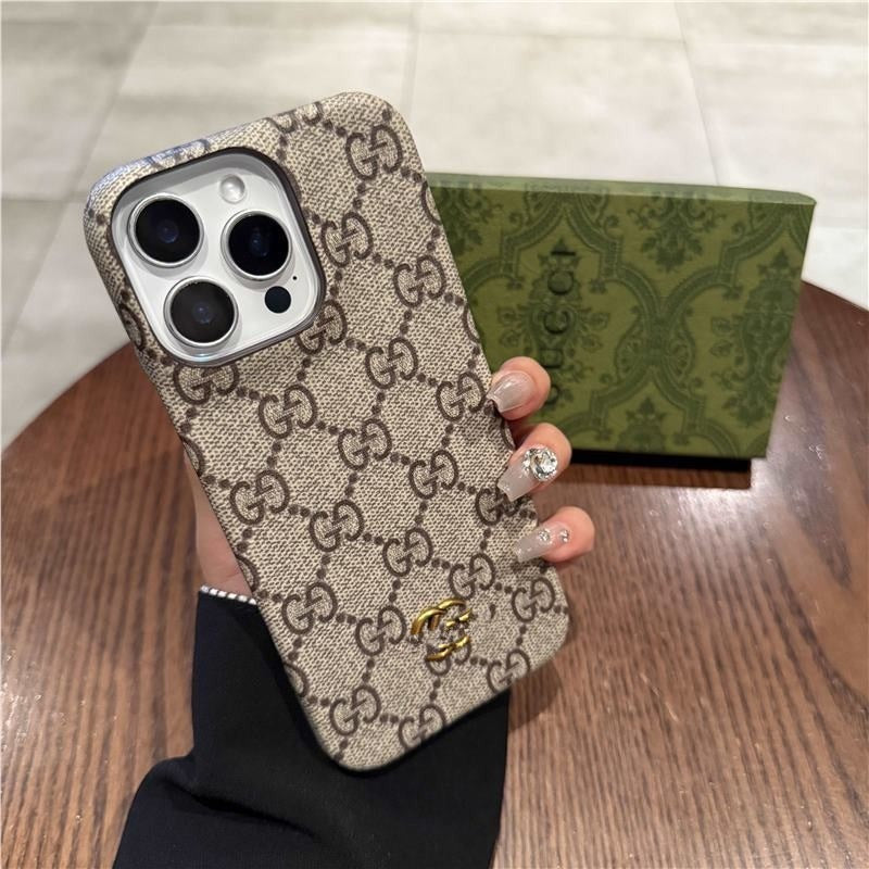 G-Crest Monogram Canvas Phone Case (For iPhone)