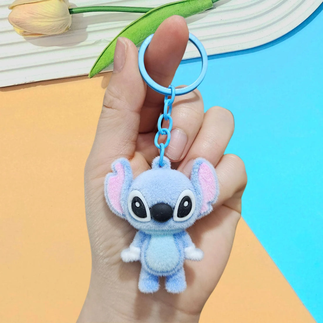 Stitch & Angel Velvet Bond Keychain