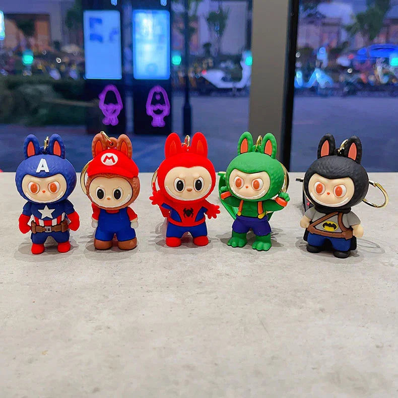 Labubu Hero Cosplay 3D Keychain