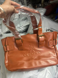 VW Accord Black Vegan Leather Buckled Bag