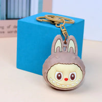 Mega Head Labubu Silicone Keychain