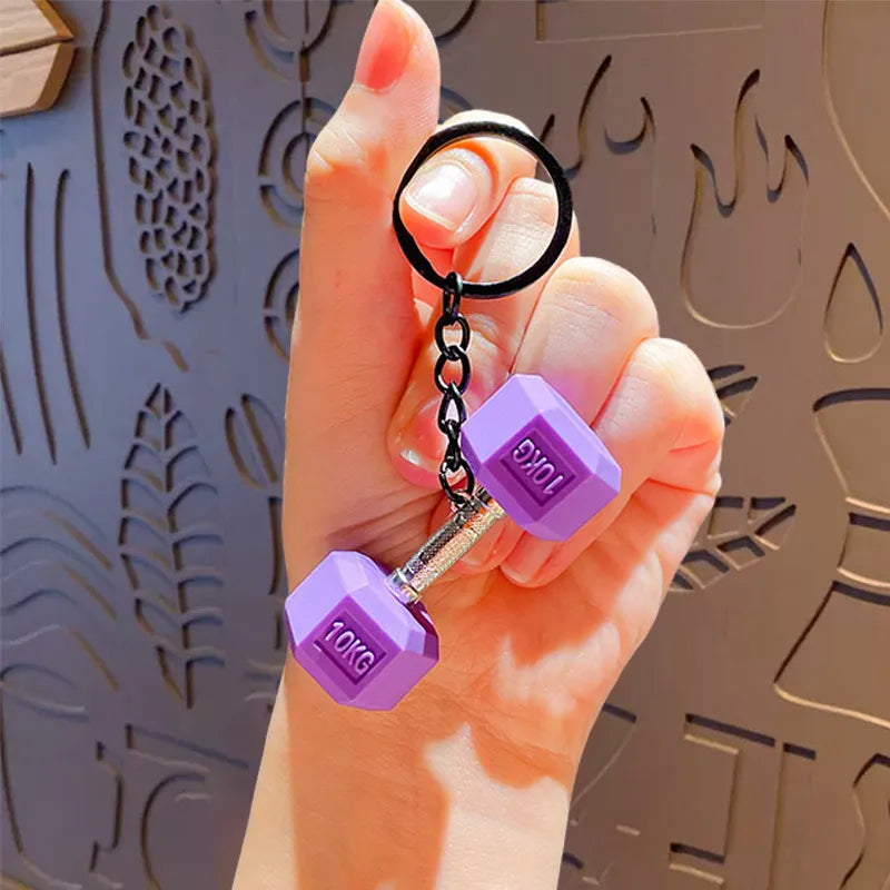 Dumbbell Gym Motivation Keychain