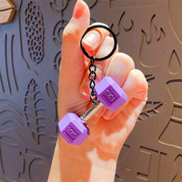 Dumbbell Gym Motivation Keychain