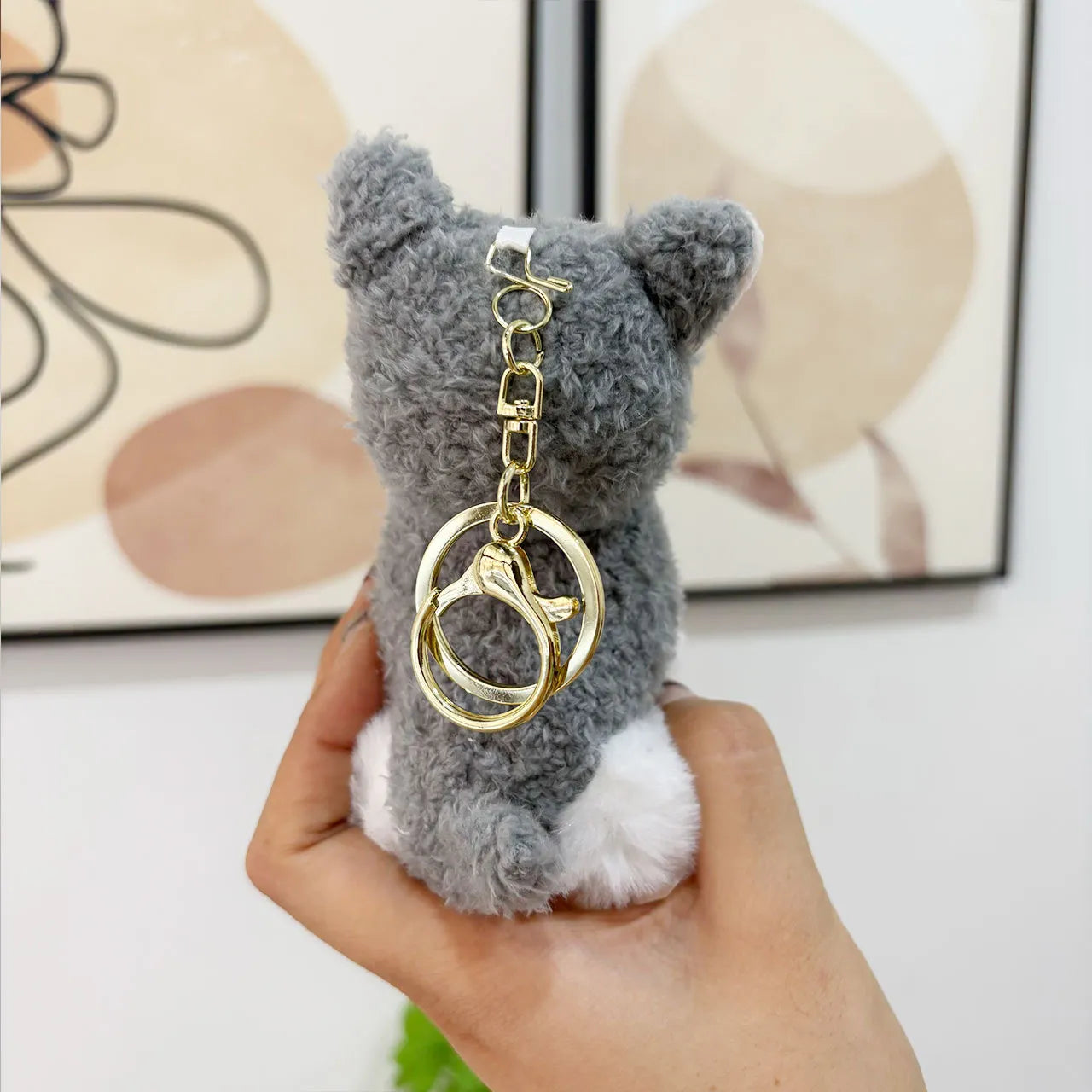 Sophisticated Schnauzer Dog Keychain