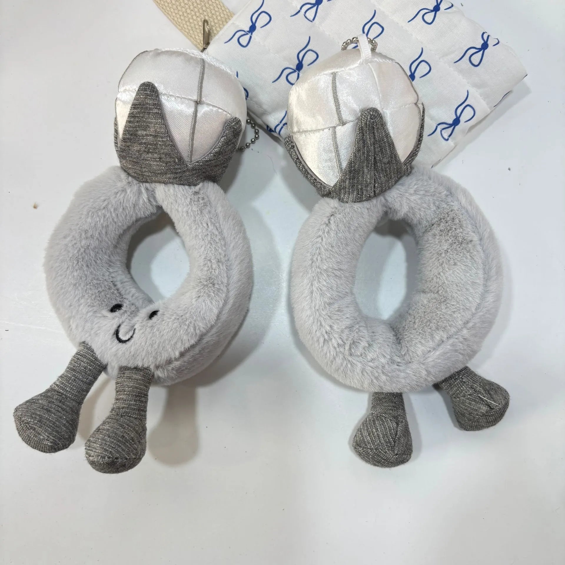 JC Solitaire Diamond Ring Amuseable Plush Keychain