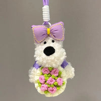 West Highland Floral Gift Plush Keychain