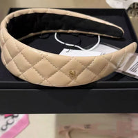 Wide-Brimmed Luxe Diamond-Pattern Headband