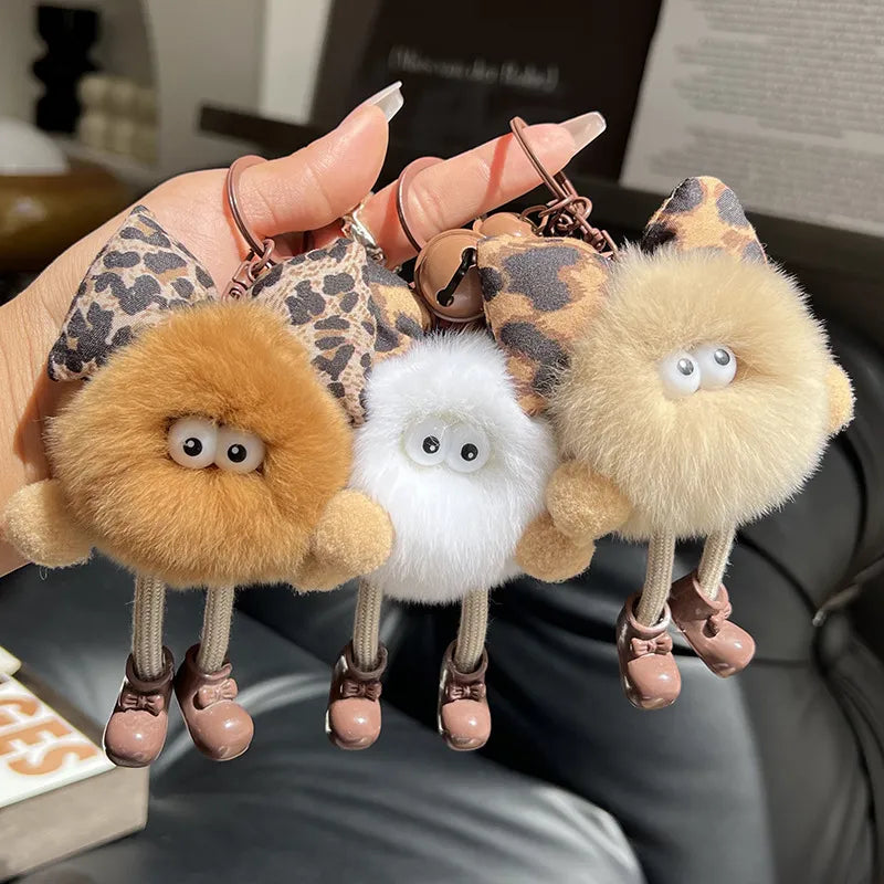 Glow Gaze Soot Sprite Pom Pom Keychain