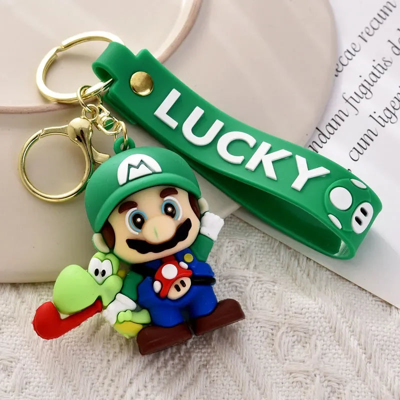Mario Bros Lucky Skateboard Keychain