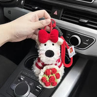 West Highland Floral Gift Plush Keychain