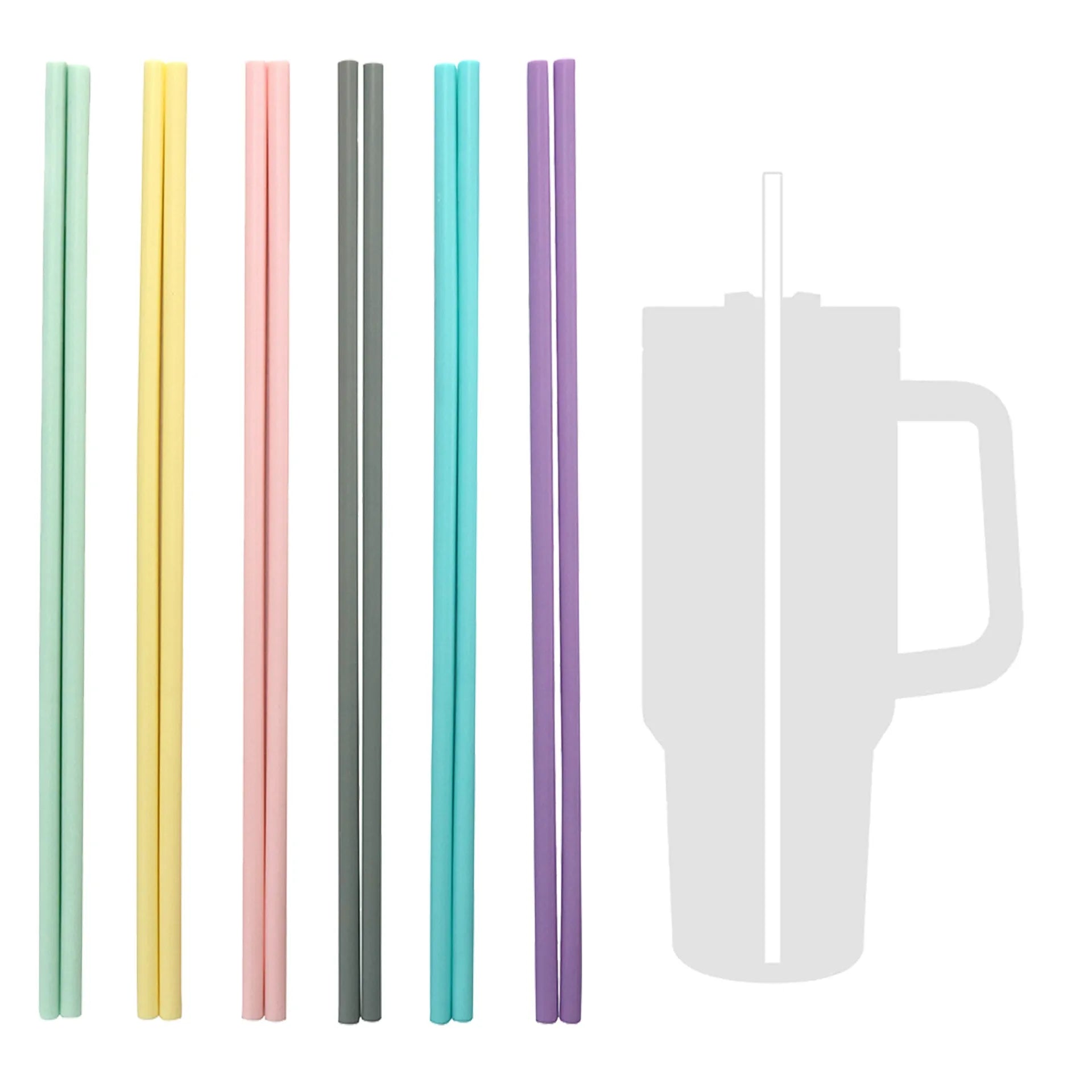 Universal Silicone Straws & Brush Set For Stanley Tumbler