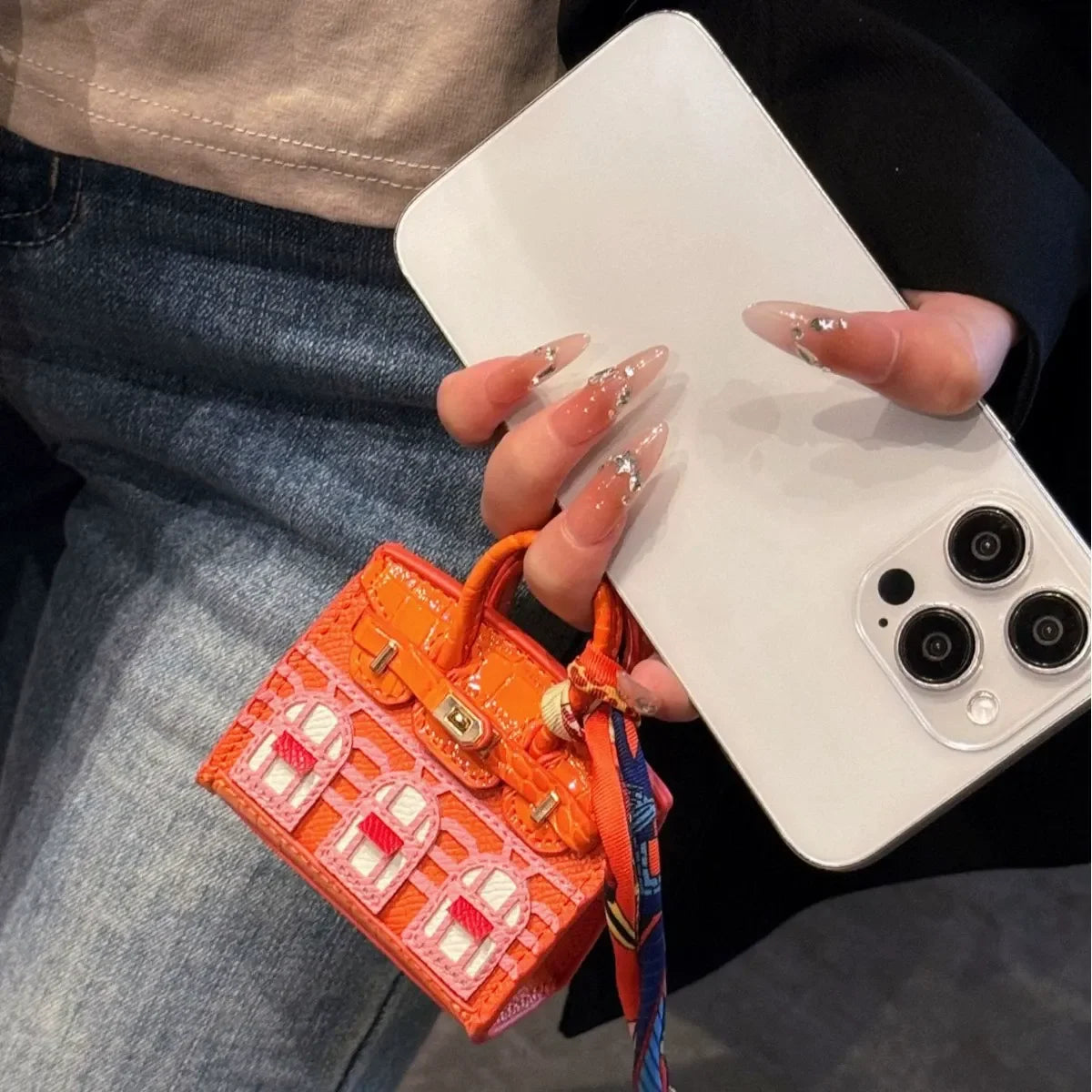 Luxe House Leather Bag Keychains