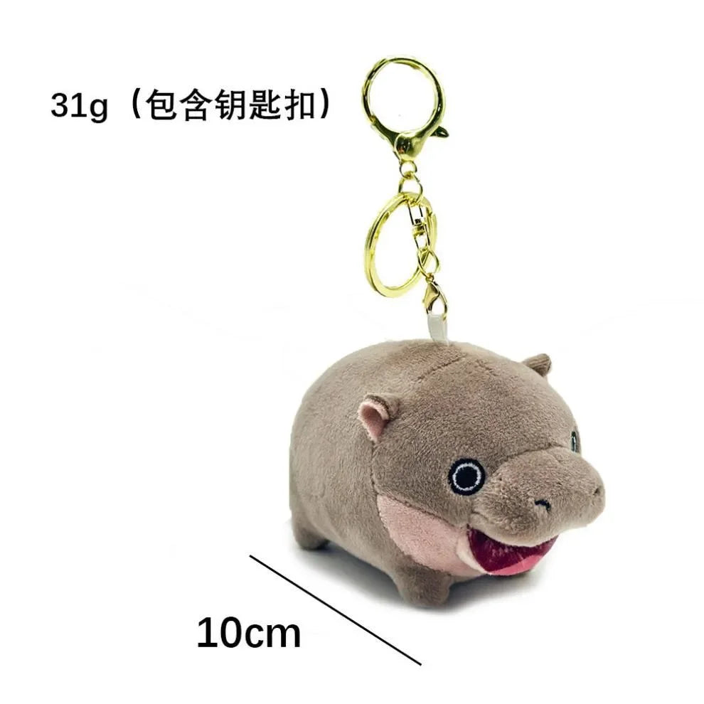 Moo Deng Pygmy Hippo Plush Keychain