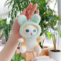 Mofusand Fuzzy Bunny Plush Keychain