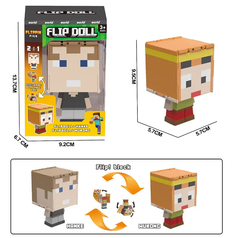 Minecraft Block World 2-in-1 Flip Doll