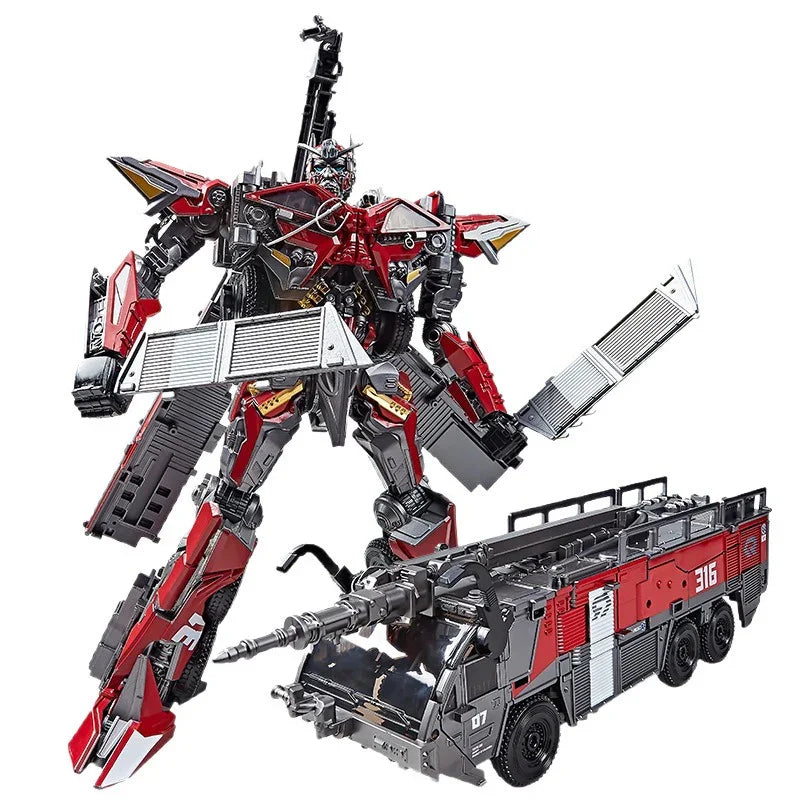 Trans4mers Red Fire Truck Prime Figure (30 cm)