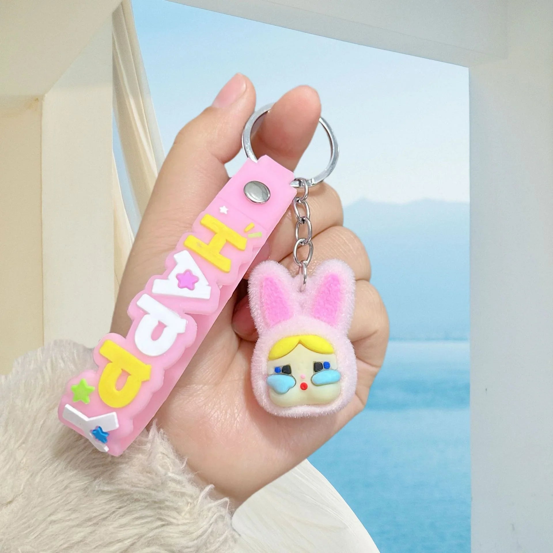 Cry Baby Happy Power Keychain