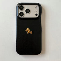 Golden Pony Luxe Textured Phone Case (For iPhone)