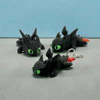 Toothless Nighty Fury 3D Model Keychain