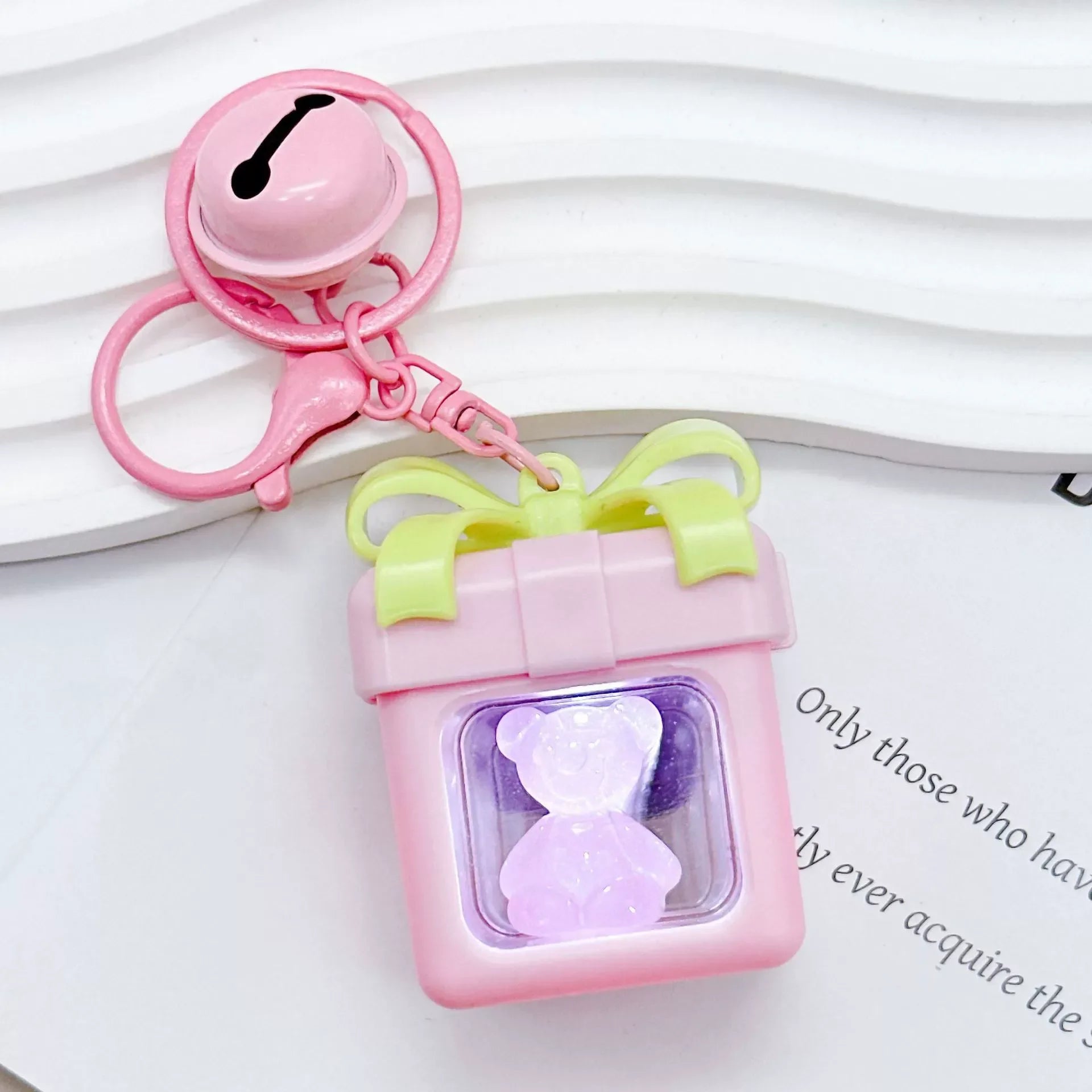 Illuminated Beary Gift Box Keychain
