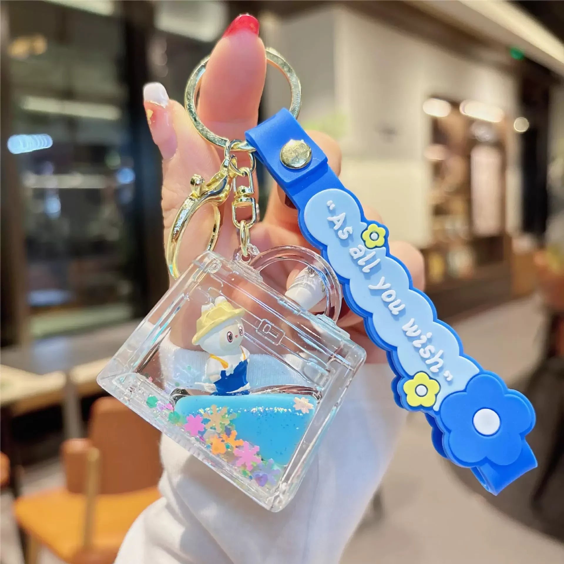 Labubu Premium Essence Liquid Keychain