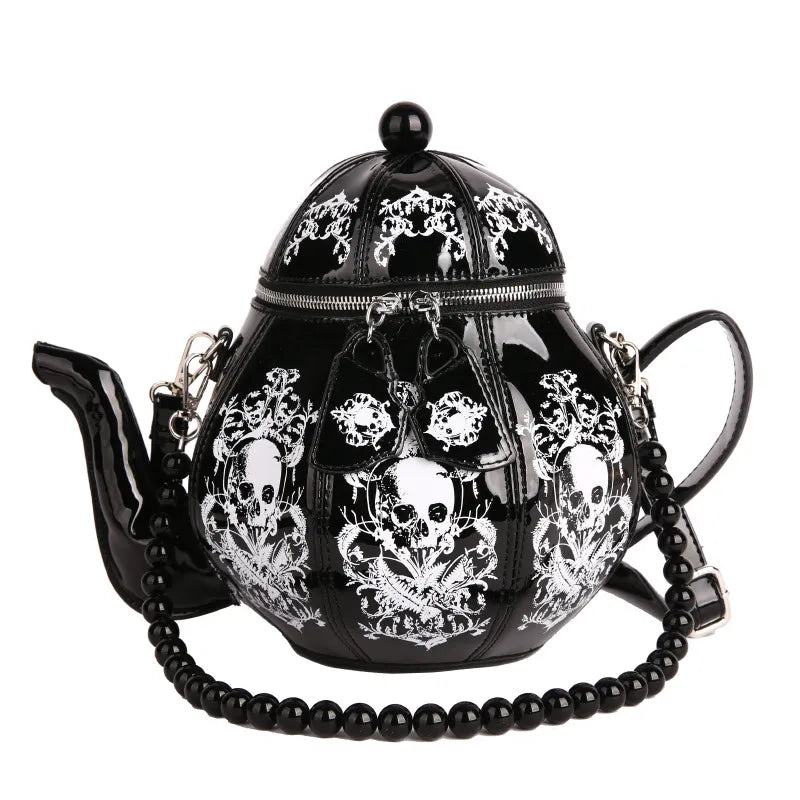 Nocturnia Gothic Brew Skull Teapot Bag