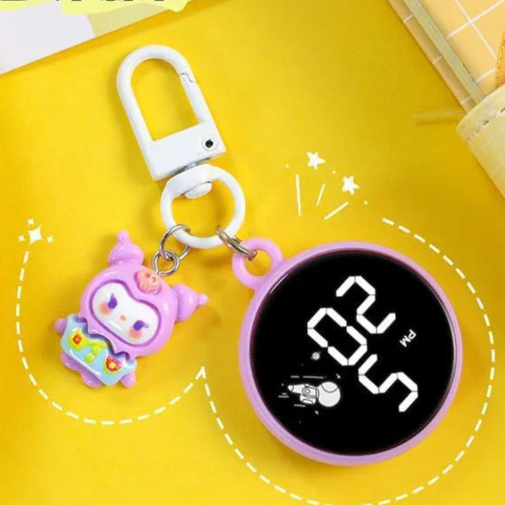 Sanrio LED Digital Clock Keychain